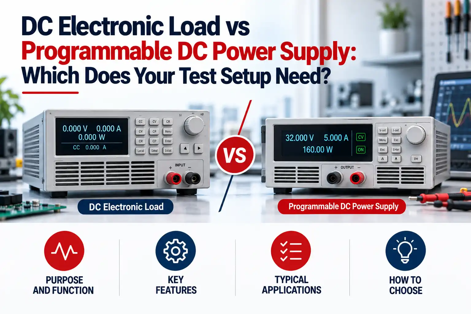 DC Electronic Load vs Programmable DC Power Supply: Which Does Your Test Setup Need?