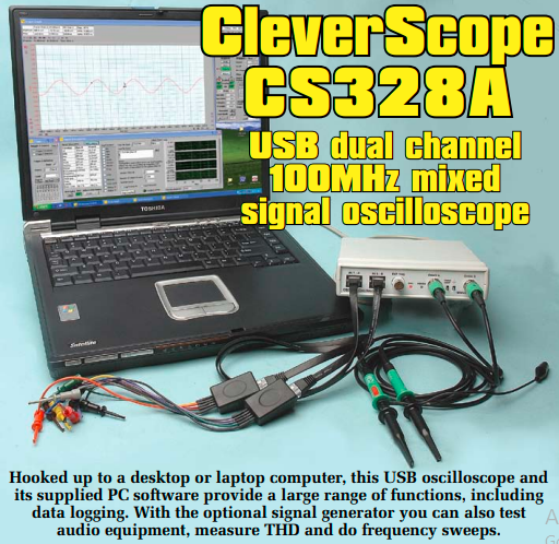 Cleverscope CS328A USB Mixed Signal Oscilloscope
