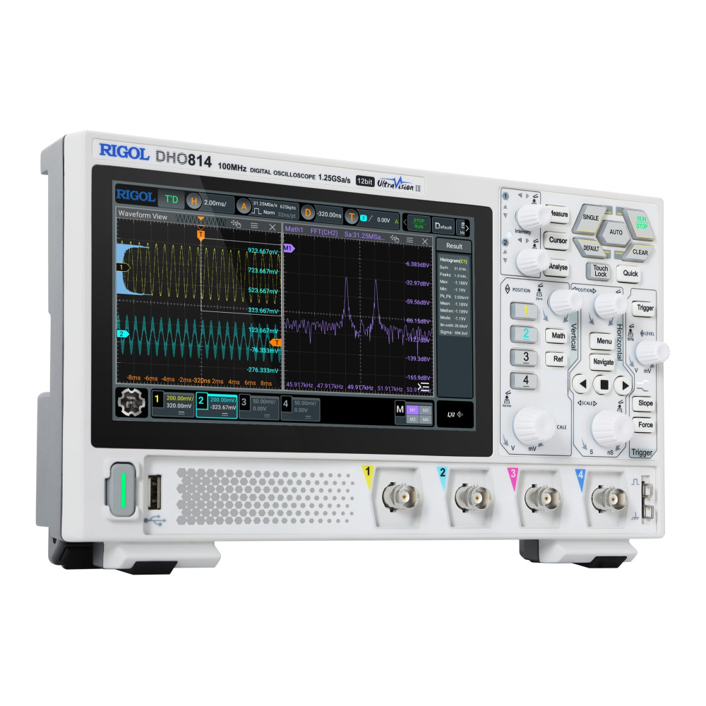 Rigol DHO804 12bit DSO 70MHz, 4ch.